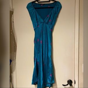 Betsey Johnson RARE Marilyn Silk Wink Kiss Dress